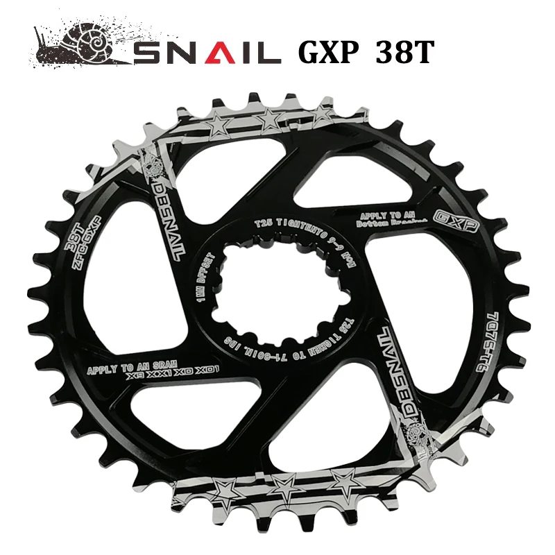 SNAIL GXP 7075 MTB bike шатунная пластина 38T узкий широкоугольный поднос Запчасти для