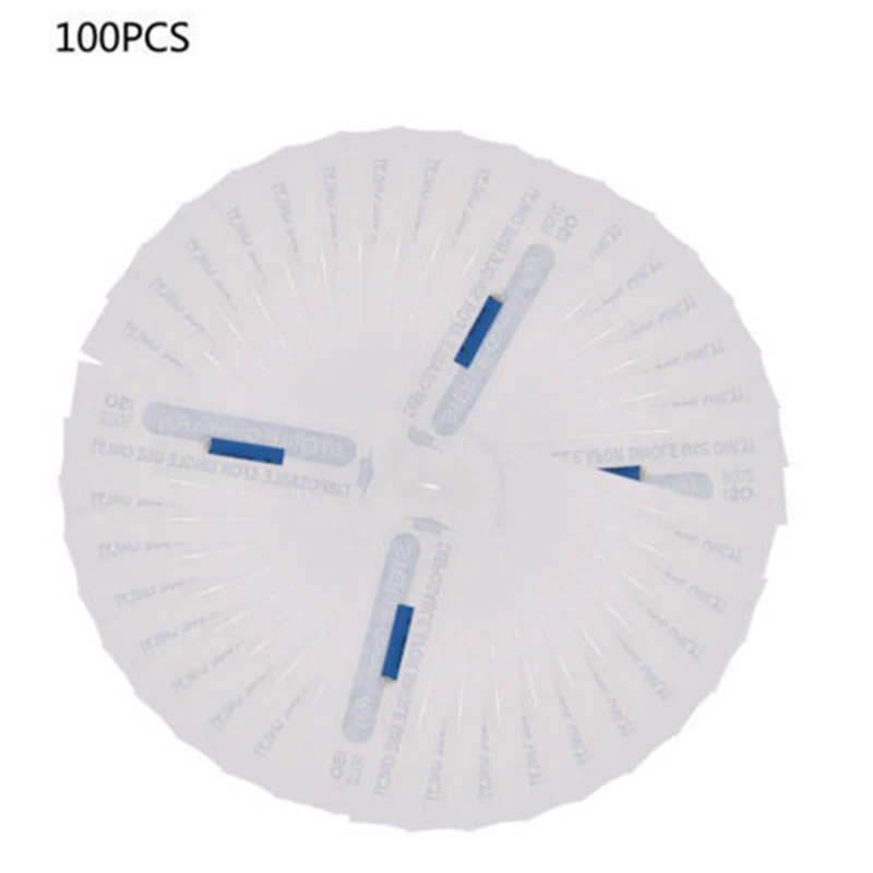 100x микроблейдинг бровей лезвия иглы для затенения татуировки изогнутые ручные