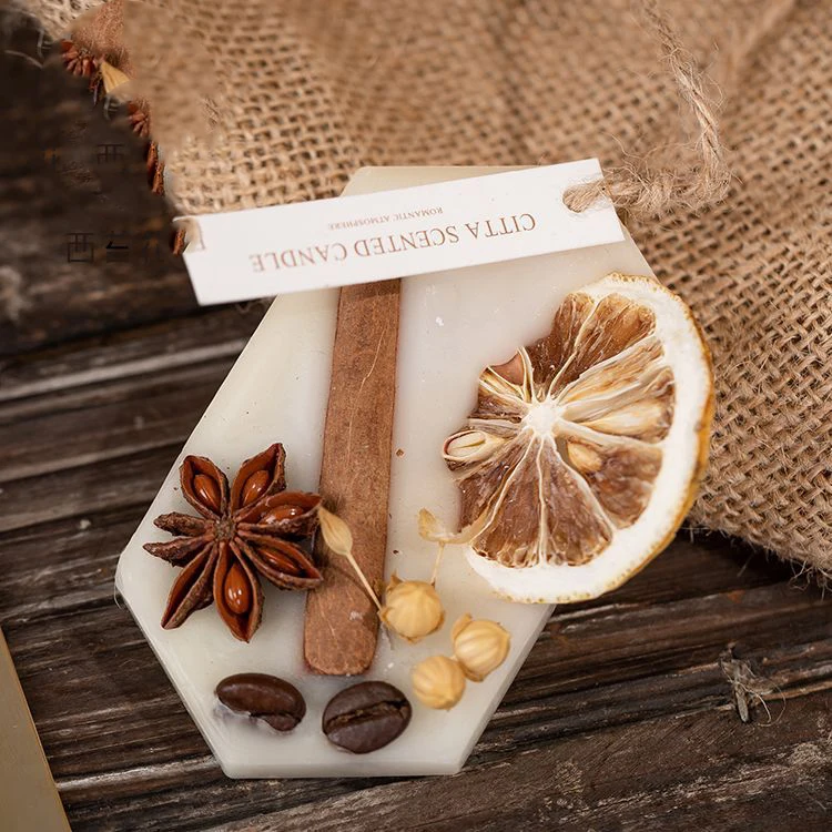 Rural Style Dried Flower Wheat Lemon Scented Candles Used for Wardrobe Office Living Room Valentine's Day Mothers' Day Gift Set