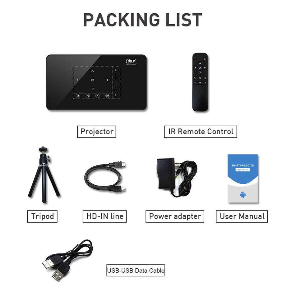 Smartldea P10 мини интеллектуальный проектор DLP android 9 0 wifi beamer bluetooth 4K Встроенный