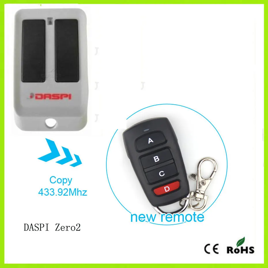 

DASPI Zero2 remote control 433.92MHz duplicator gate garage door DASPI Zero2 433mhz remote control