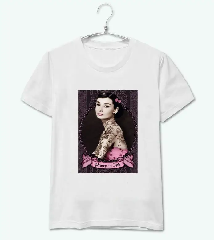 Женская футболка с принтом в виде татуировки Повседневная хлопковая Футболка со