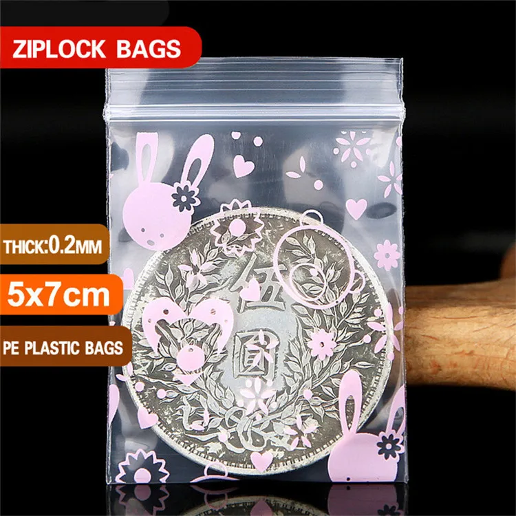5x7cm Толстые 0,2 мм маленькие цвета пластиковые сумки на молнии Ziplock сумка Ziplock Pill Pack сумки мини-пакеты на молнии пластиковые упаковочные сумки - Цвет: 5x7cm