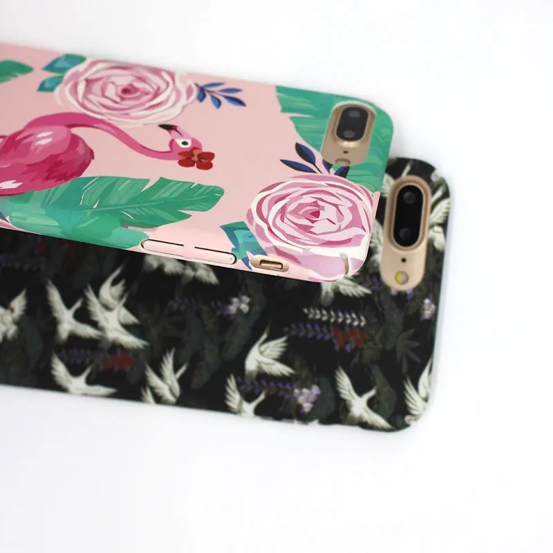Роскошные Пластик мультфильм &quotфламинго&quot чехол для iPhone 7 Чехол 6 S Plus Телефонные