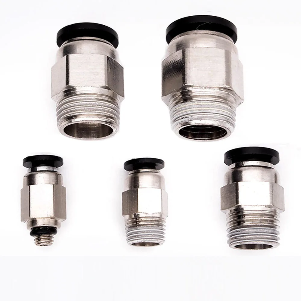 Пневматические фитинги 1 шт. 1/8 &quot1/4&quot 3/8 &quot1/2&quot BSP Male x Fit 5/32 &quotдо 1/2&quot OD трубка |