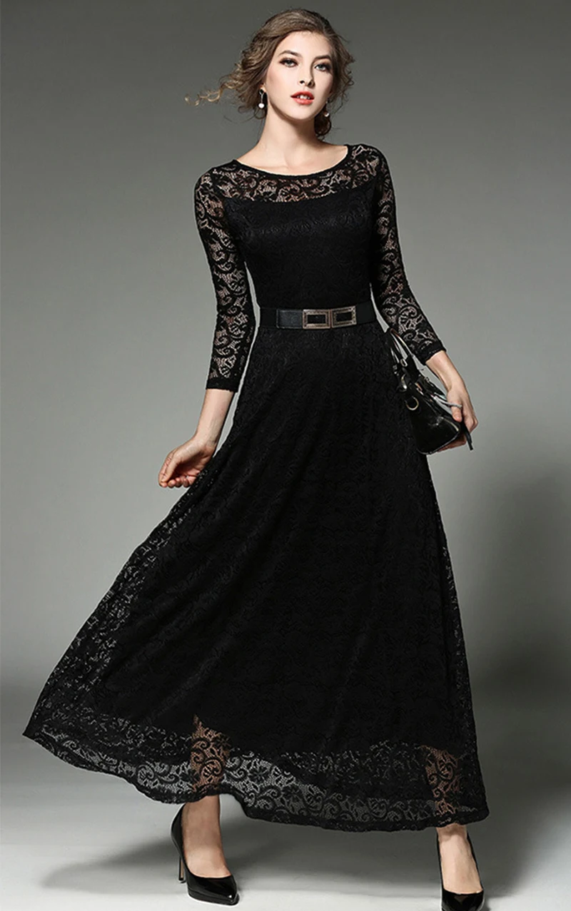 Lace dress 2017 лето новый женщины повседневная одежда удобная большой размер девять