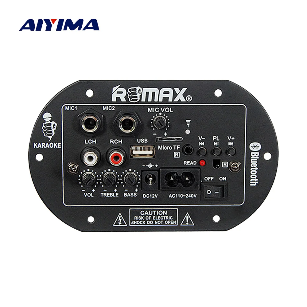 Усилитель мощности AIYIMA для дома и автомобиля Bluetooth Сабвуфер Плата усилителя 12V220V