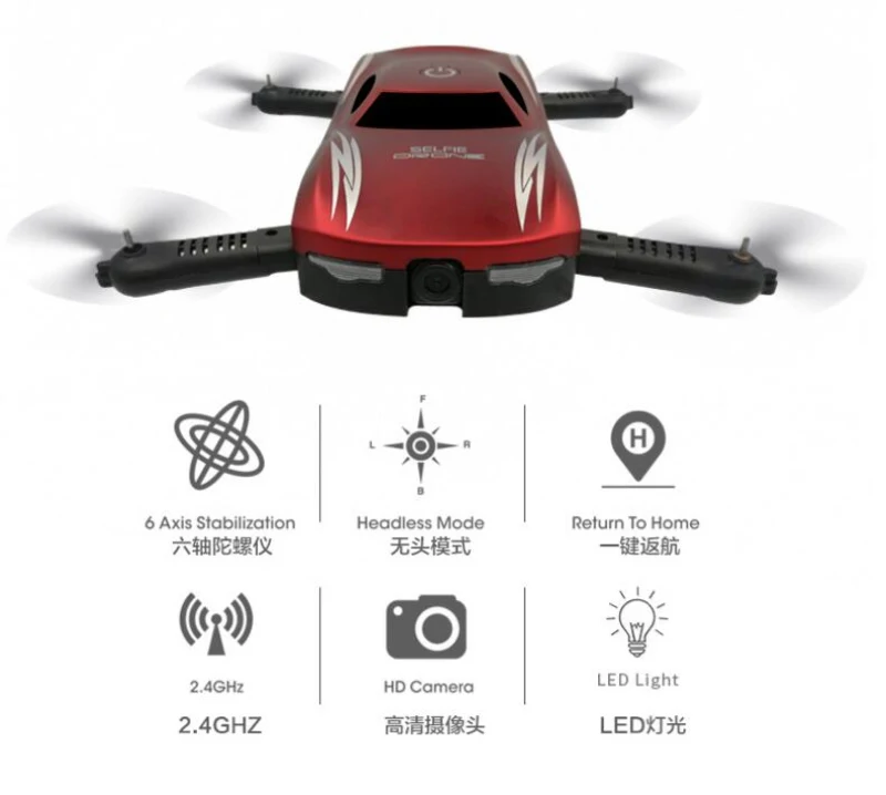 Радиоуправляемый мини-Дрон X185 2 4G 4CH Wi-Fi fpv квадрокоптер с камерой складной