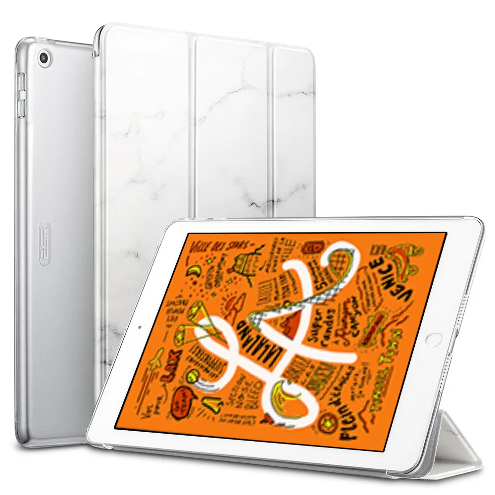 Чехол ESR для iPad mini 5, мраморный трехслойный чехол, жесткая задняя крышка, легкий смарт-чехол с подставкой для iPad Mini 5 7,", чехол
