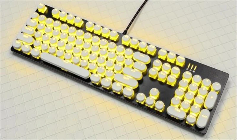 DIY Keycap Ретро СТИМ панк пишущая машинка ключи для механической клавиатуры Кнопка 104 стандартная клавишная крышка макет США