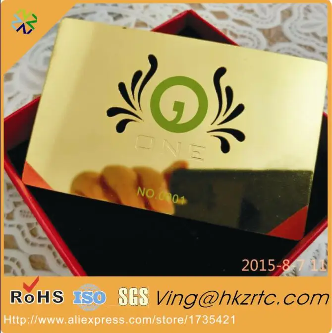 Luxury cards!both side gold effect custom special gold metal business cards printing
