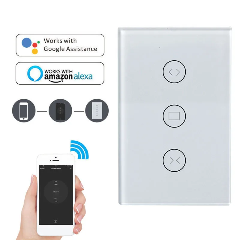 Умный переключатель для штор с Wi Fi работает Alexa и Google Home|Автоматическая система