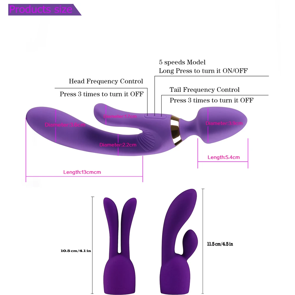 3 точечные вибраторы для женщин G Spot Клитор Анальный фаллоимитатор набор