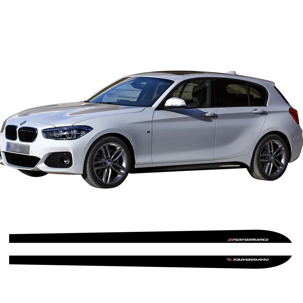 

2 PCS Vinyl Car Door Side Stripes Car Sticker Graphics Decal Accessories M Performance M SPORT for BMW Series