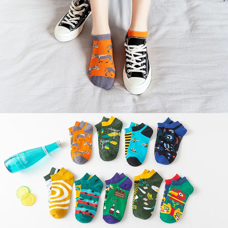

RUNNING CHICK spring and summer pure cotton creative fruit ankle socks