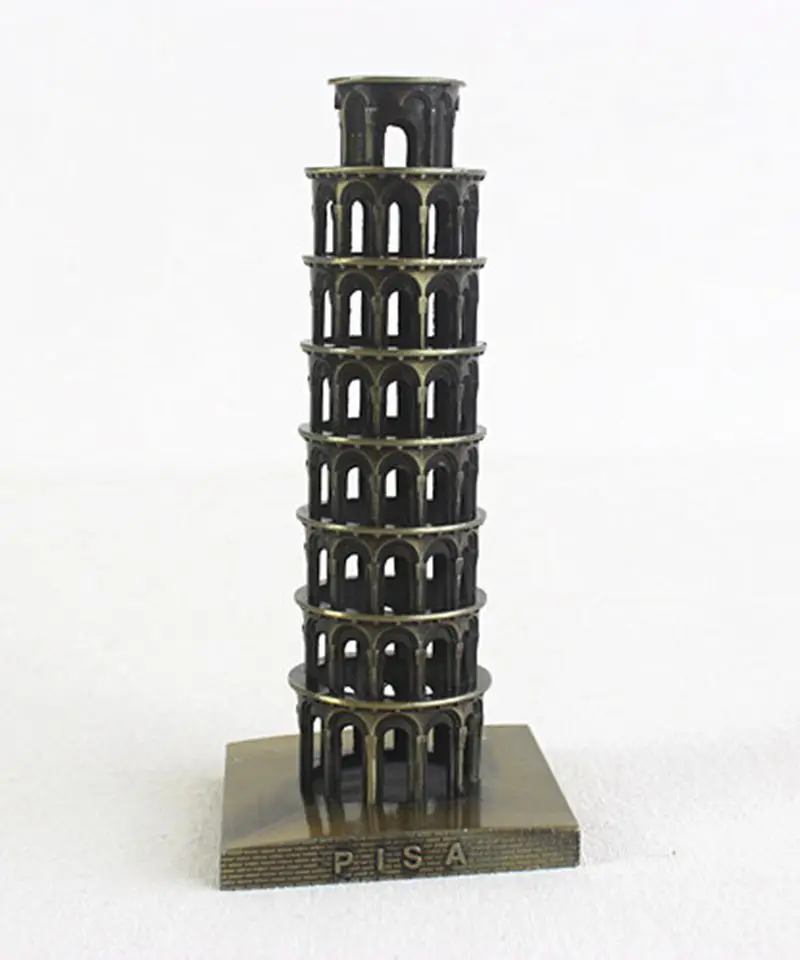 

High-quality Italy Leaning Tower Of Pisa World Famous Landmark Metal Model Decor Crafts Tourism Souvenirs Collection Gifts