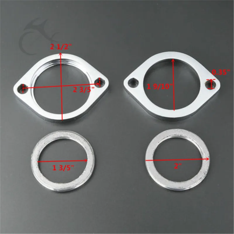Motorcycle Exhaust Flange Gasket For Harely Touring Electra Glide Heritage Softail Dyna 1984-2016 | Автомобили и мотоциклы