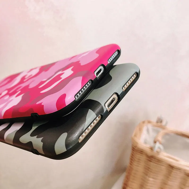 Цветной камуфляжный чехол для iPhone XS MAX 8 plus чехлы iphone XR X 6 6s 7 Plus мягкий силиконовый