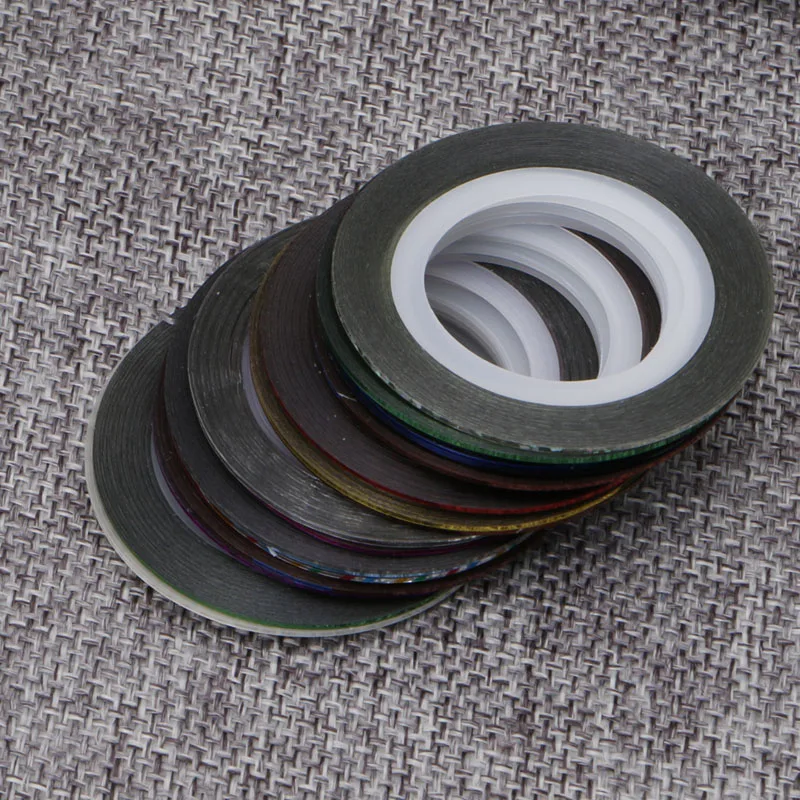 20 шт смешанные цвета Цвет ленту наклейки для ногтей маникюра цвета: золотистый