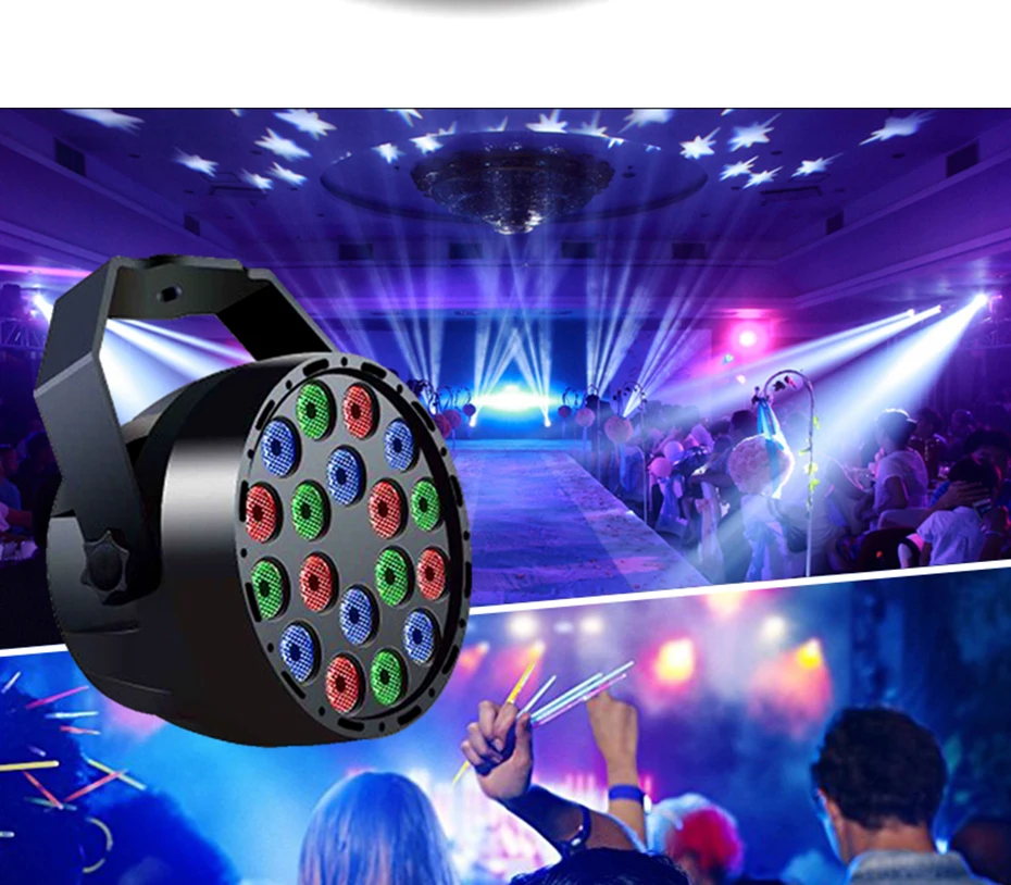 Светодиодный светильник для сцены, RGB, диско-светильник, стробоскоп, DMX 512, точечный светильник, DJ Лазерный светильник, шоу-проектор, бальный бар, семейные рождественские вечерние лампы