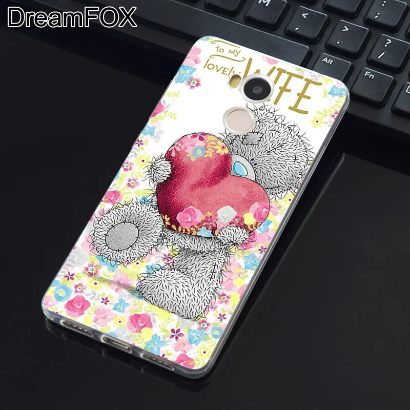 DREAMFOX M083 Cute Bear Soft TPU Silicone Case Cover For Xiaomi Redmi Note 3 4 4X 5 5A 6 7 Pro Global |