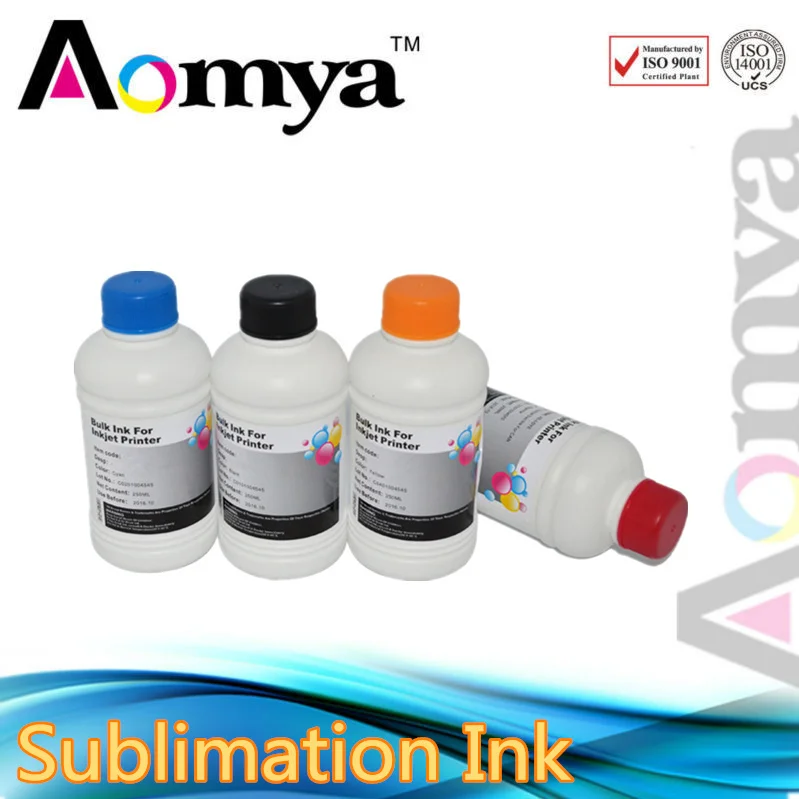 Aomya 250 мл * 4C сублимационные чернила для Epson 4 вида цветов Переводные бумажные