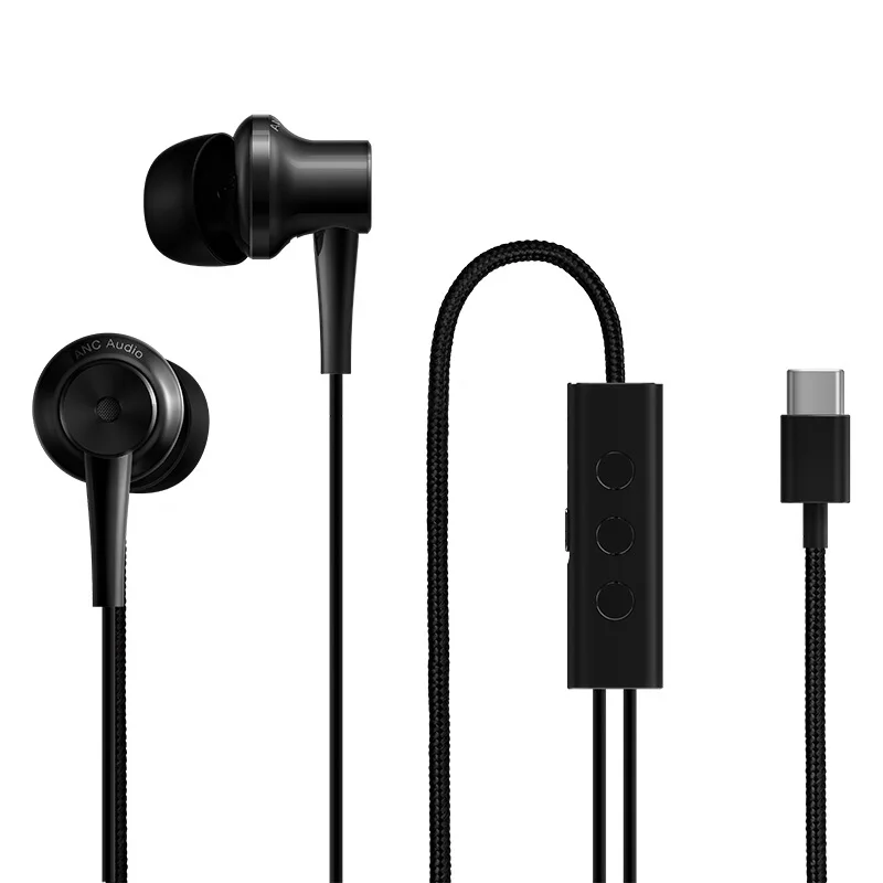 Xiaomi ANC наушники Тип C Version активная Шум отмена Гибридный HD In Ear Наушники Earset для MI6 MI5