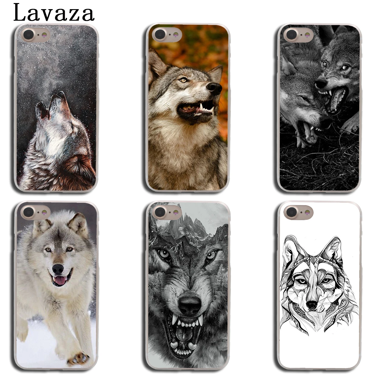 Жесткий чехол для телефона Lavaza Fierce Snow Wolf iPhone XR X XS 11 Pro Max 10 7 8 6 6S 5 5S SE 4S 4|case for iphone|case