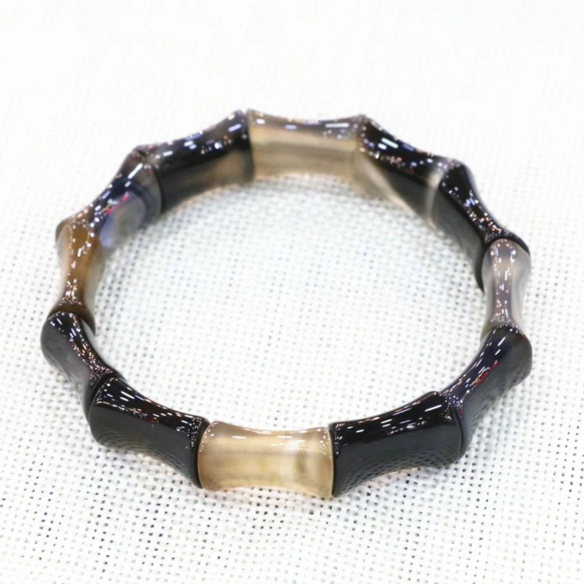 

New Arrival Natural Stone Sea Agates Onyx Beads 11x18mm Geometry Bracelets For Women Manual Bangle Charms Jewelry 7.5inch B3273