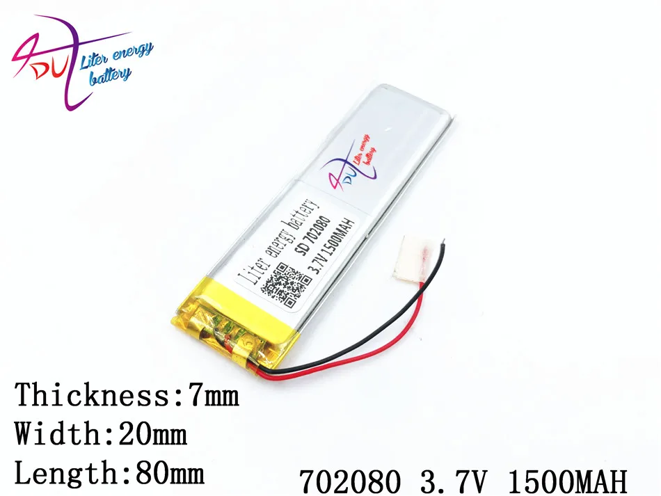 3 7 V 1500 mAH 702080 литр энергии полимерный аккумулятор литий ионный/литий ионный для