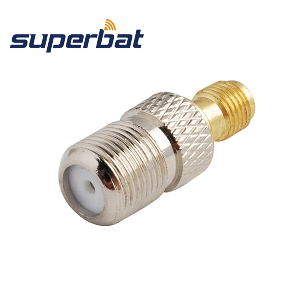 Superbat 5pcs SMA-F Adapter SMA Jack to F Female Straight RF Coaxial Connector