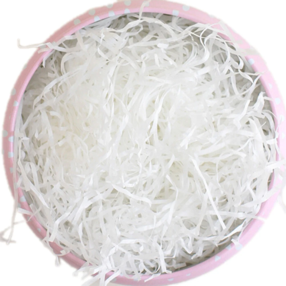 white 100 г/упак. многоцветная модная корзина для бумаги с измельченными краями, измельченная бумажная корзина, наполнитель «Трава», подарок для свадебной вечеринки - Цвет: white