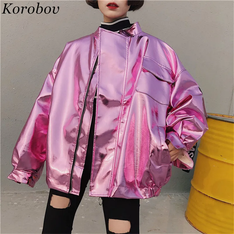 Женская куртка с карманами Korobov Harajuku Повседневная Уличная в японском стиле