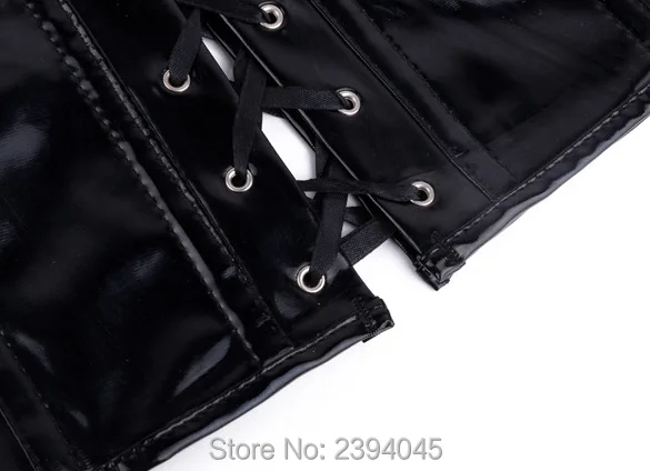 Хит Красный Элегантный черный корсет из ПВХ сексуальный корсетный на груди