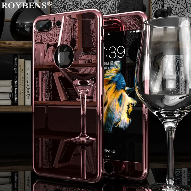 Роскошный ультра тонкий 360 градусов чехол для iPhone 7 Чехол Plus Полный корпус Bling