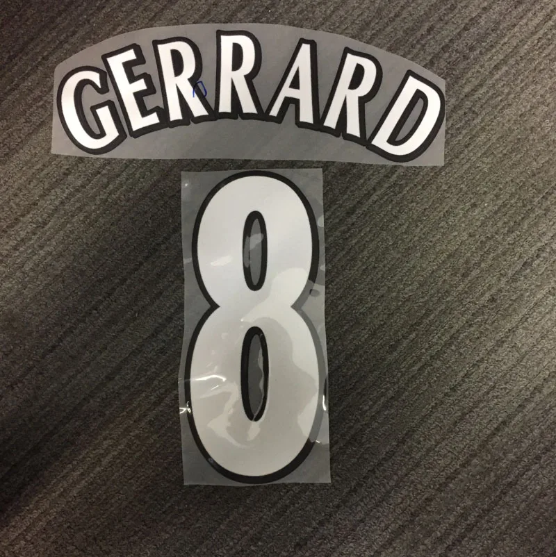 2004-2005 Ucl чемпионы#8 Gerrard Nameste#14 Alonso печать имя номер набор Флокирование теплопередача футбольная нашивка значок