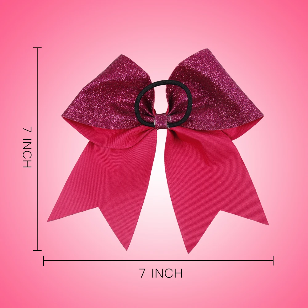 7 '') шикарная розовая блеск приветствие лук Рак молочной железы заколки для