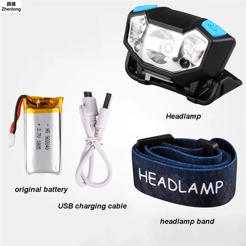 

Led Headlight USB Charging Induction HeadLamp Outdoor Mountaineering Campfire Tent Light