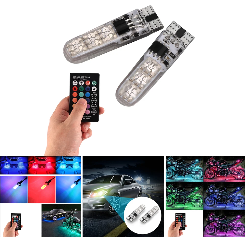 Автомобильный RGB 5050 SMD лампа T10 6SMD светодиодный светильник для чтения интерьера