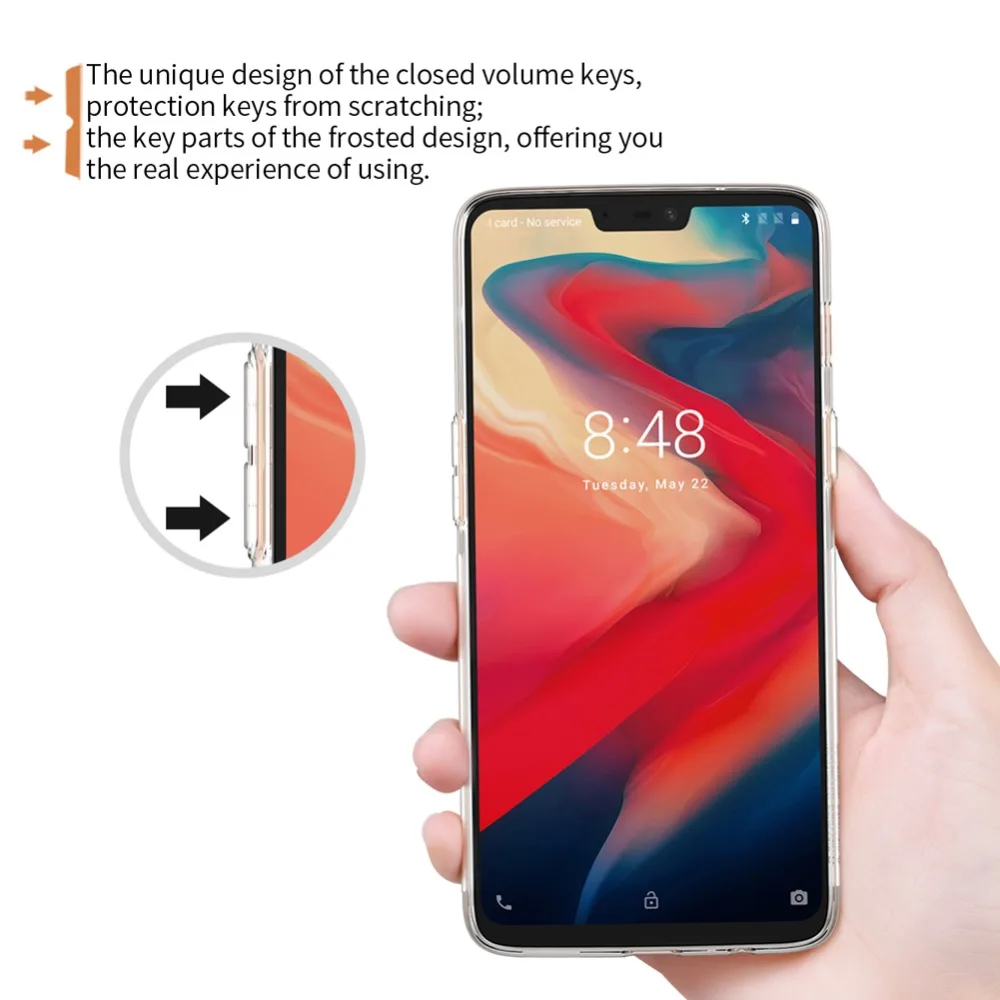 Для OnePlus 6 чехол Nillkin TPU ультратонкий Oneplus6 для телефона One Plus силиконовый