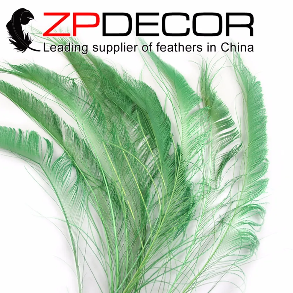 ZPDECOR 50 шт./лот 30-40 см (12-16 дюймов) ручная работа Премиум качество зеленый павлин мечи вырезать оптом перья