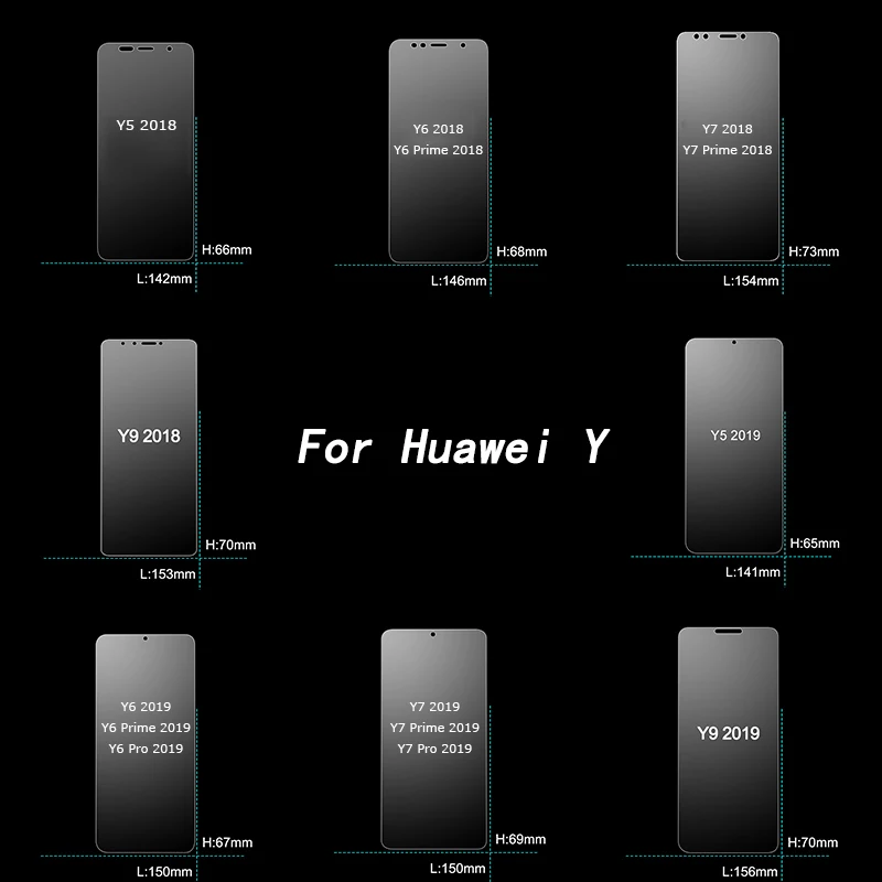 Закаленное стекло для huawei Y5 Y6 Y7 Y9 Prime защита экрана Защитное стекло для huawei Y5 Y6 Y7 Pro стекло