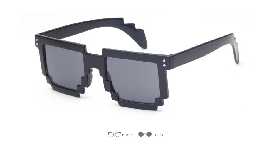 VRCHIC, дело с ним Thug Life Shades, солнцезащитные очки, безрамные, пиксель, унисекс, очки для мужчин и женщин, вечерние, мозаичные очки