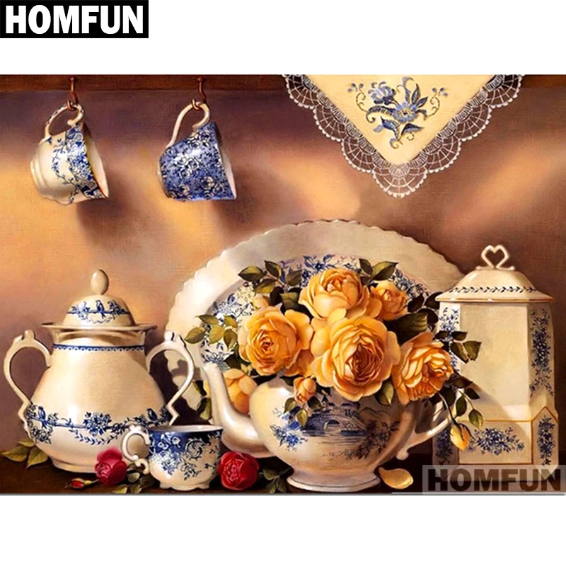 Набор для алмазной вышивки HOMFUN A01113 картина сделай сам из квадратных/круглых