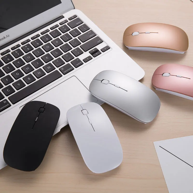 Bluetooth мышь для Macbook 2 4G Бесшумная Sem Fio Mac acer lenovo Dell Asus Android игровая беспроводная ПК