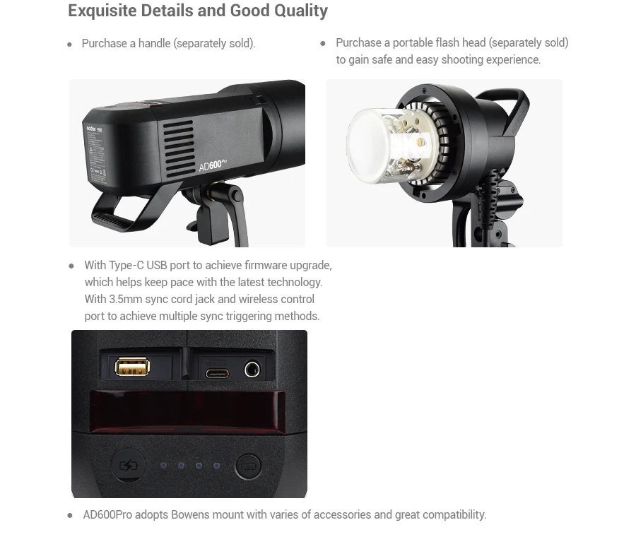 Godox AD600 Pro портативная наружная Вспышка 1/8000s ttl HSS 38 Вт светодиодный встроенный литий-ионный аккумулятор с передатчиком Xpro