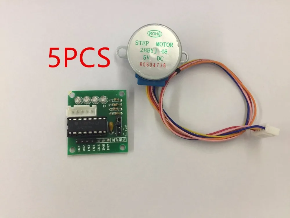 5 шт. Новый 5V шаговый двигатель 28BYJ 48 с приводом Тесты зарядная Модульная плата
