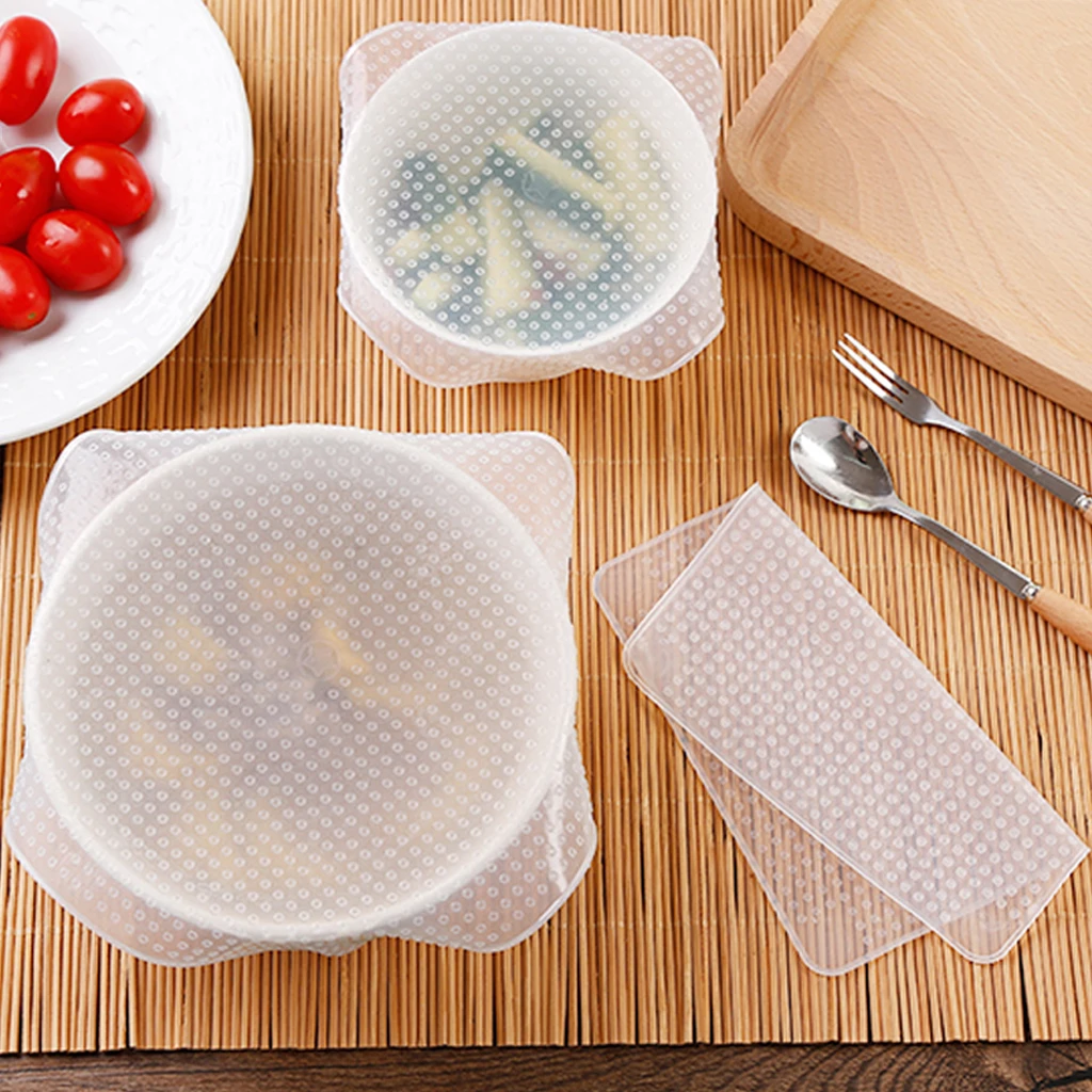 

4 шт., силиконовые крышки для упаковки продуктов