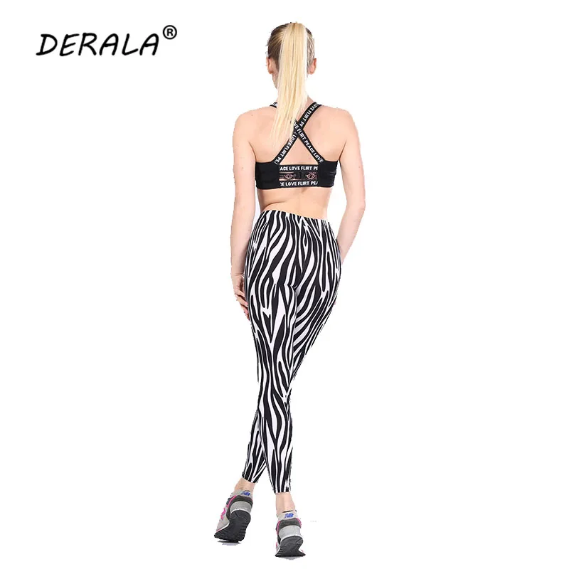 Ультра мягкие полосатые леггинсы для женщин эластичные с рисунком животных