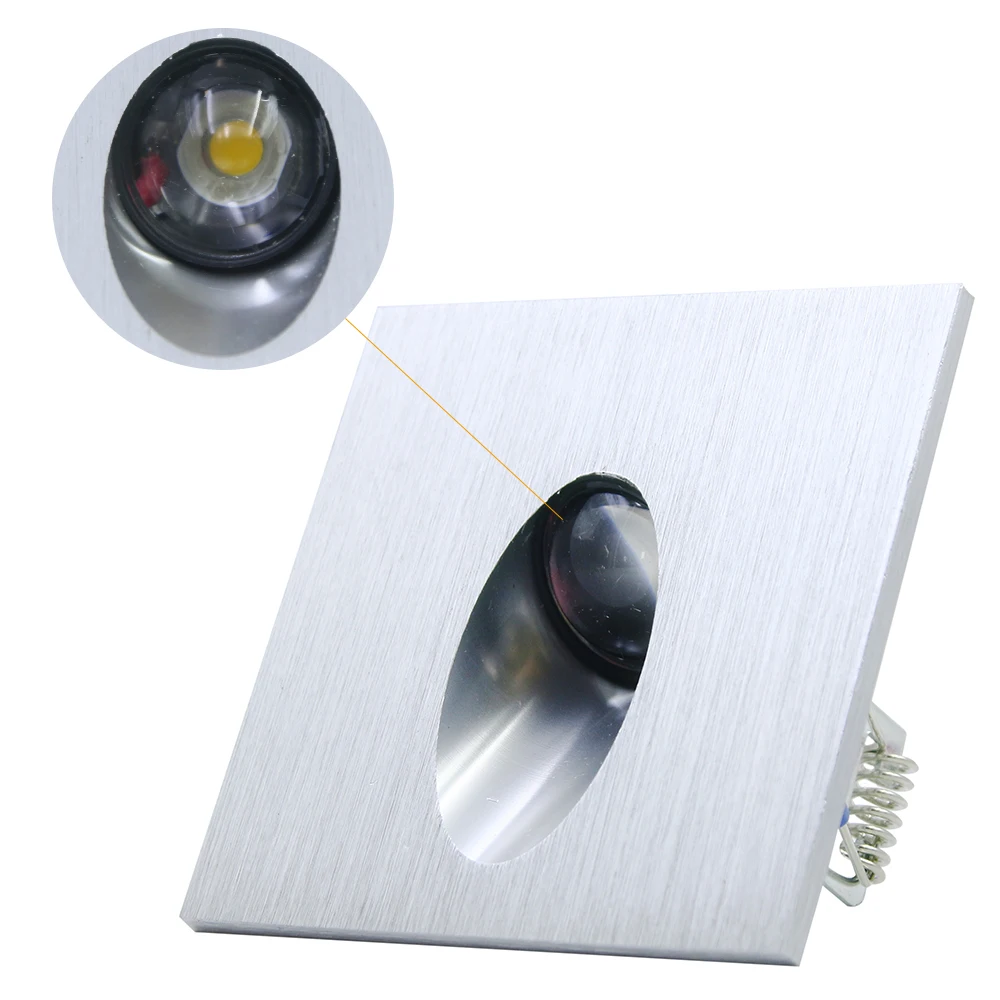 1 Вт круглый/квадратный Встраиваемый светодиодный настенный светильник ножной